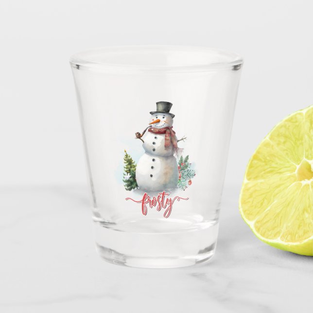 Copo De Shot Frosty Snowman Shot Glass (Frente)