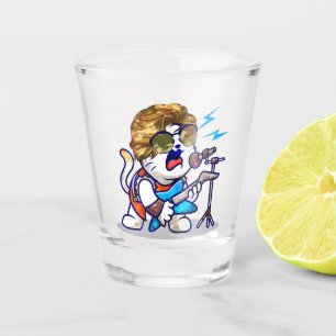 Copo De Shot Funky Rockstar Cat - Gatinho Legal do Lover Música
