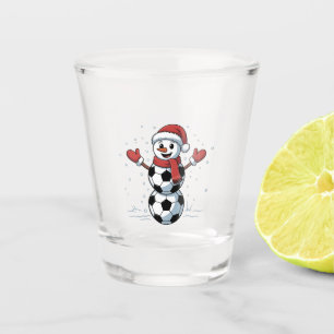 Copo De Shot Futebol de Boneco de Neve Natal Papai Noel Beisebo