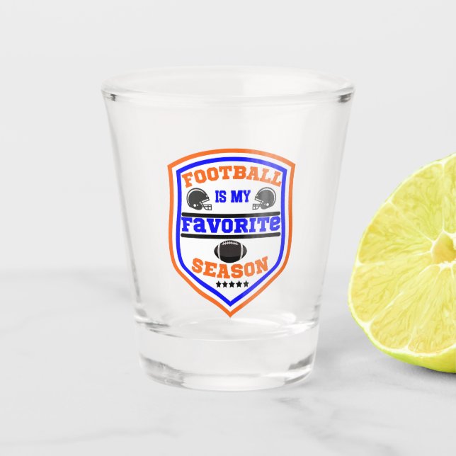 Copo De Shot Futebol é meu logotipo favorito, laranja (Frente)