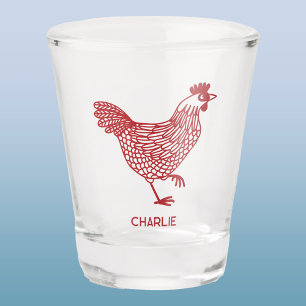 Copo De Shot Galinha Hen Personalizada