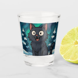 Copo De Shot Gato de Natal Islandês Yule