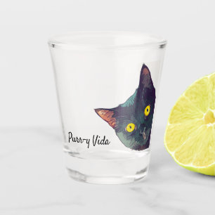Copo De Shot Gato De Pequim Purr-y Vida Borrão