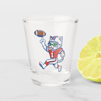 Copo De Shot Gato engraçado jogador de futebol americano