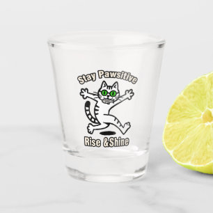Copo De Shot Gato Fique Positivo