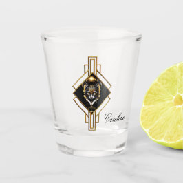 Copo De Shot Gato preto de ouro maravilhoso.