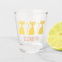 Copo De Shot Gatos Modernos do meio século Personalizados