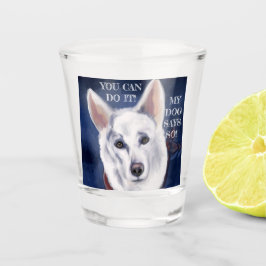 COPO DE SHOT GERMAN SHEPHERD BRANCO