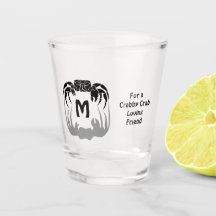 Ghost Crab Silhouette Castando um Monograma Sombra