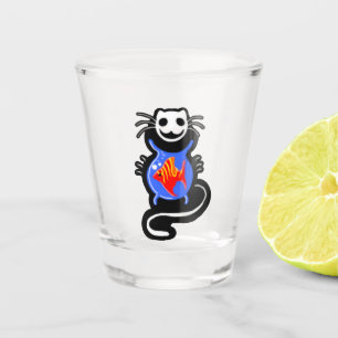 Copo De Shot Ghost Kitty Cat Shot glass