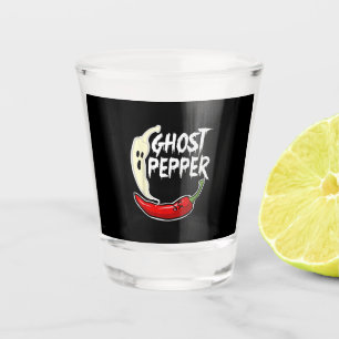 Copo De Shot Ghost Pepper Funny Spicy Hot Halloween Peppe