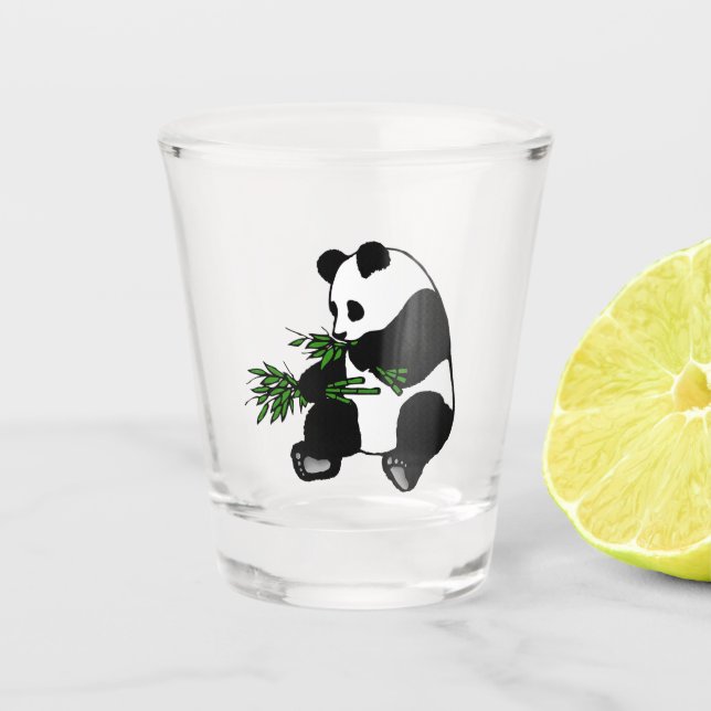 Copo De Shot Giant Panda Come Bamboo Glass (Frente)