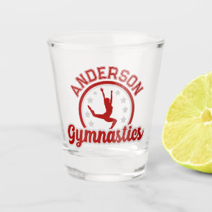 Copo De Shot Ginástica ADICIONE NOME Ginasta Salto Solo Atleta