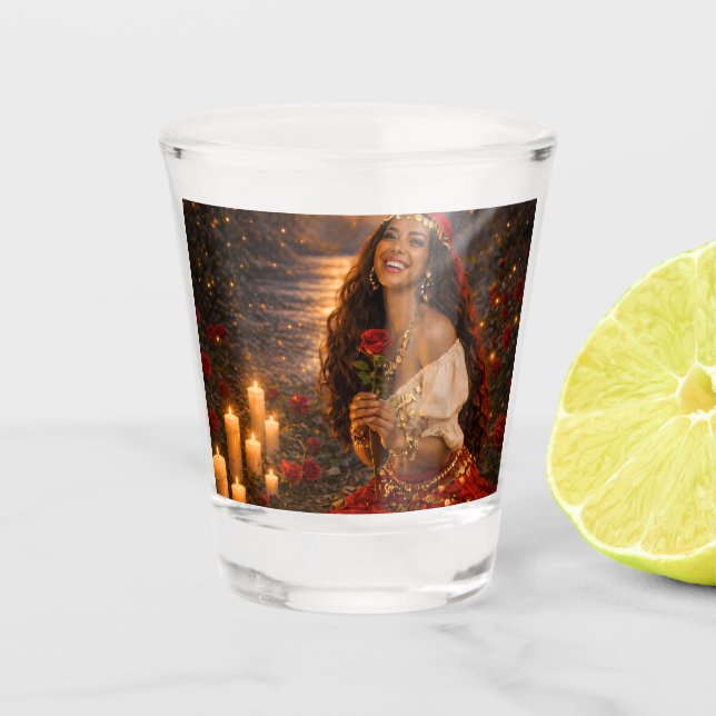 copo de shot gipsy vermelho (Frente)