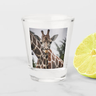 Copo De Shot Giraffe cabeça Giraffe pelo animal impressão afric