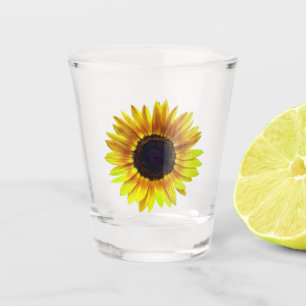 Copo De Shot Girassol amarelo brilhante bonito -