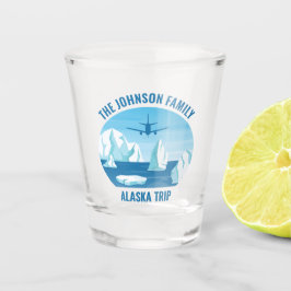 Copo De Shot Glaciar Azul Personalizado Da Família Alaska