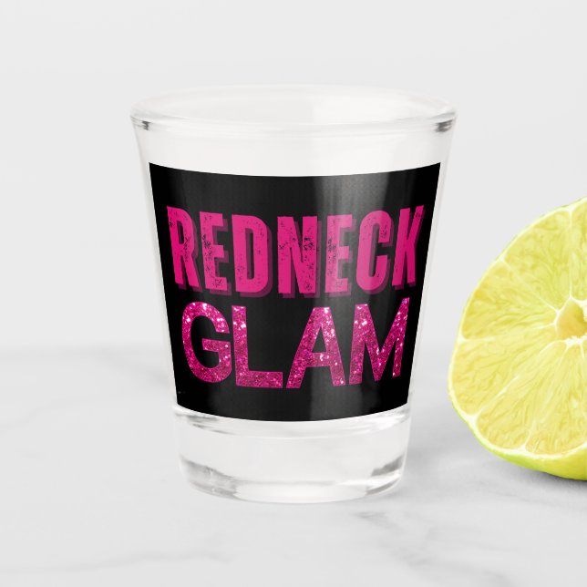 Copo De Shot Glamour Caipira Brilho Rosa (Frente)