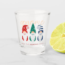 Copo De Shot Gnomo de Natal do Holidays Snowflakes
