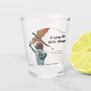 Copo De Shot Goblin Dragão Voador Kite Fantasy Art Vidro