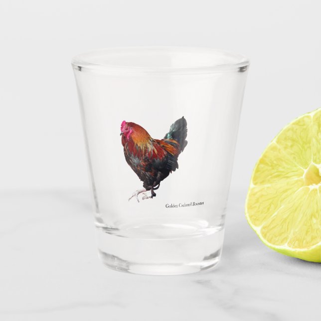 Copo De Shot Golden Cockerel Rooster shot glass (Frente)