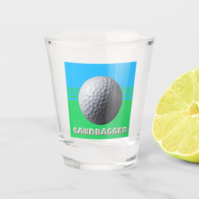 Copo De Shot Golf Ball - Vidro de Sandbager (Frente)
