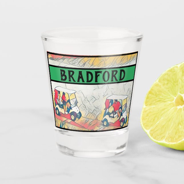 Copo De Shot Golf Carrinho Golfista Jogadores Nome Pai Avô etc (Frente)