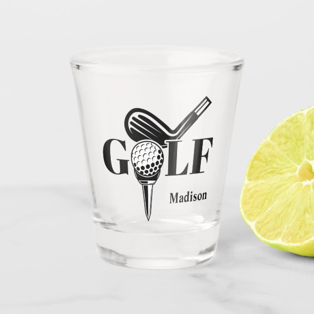 Copo De Shot Golf de Nome Personalizado (Frente)