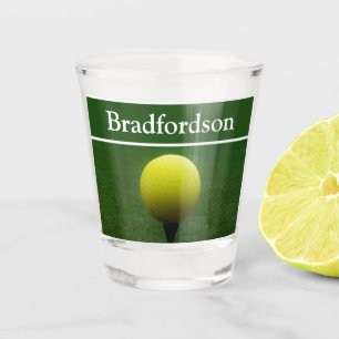 Copo De Shot Golfistas nome Yellow Golf Ball