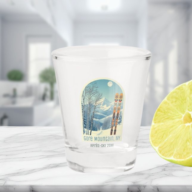 Copo De Shot Gore Mountain New York NY après - Vidro de esqui (Criador carregado)