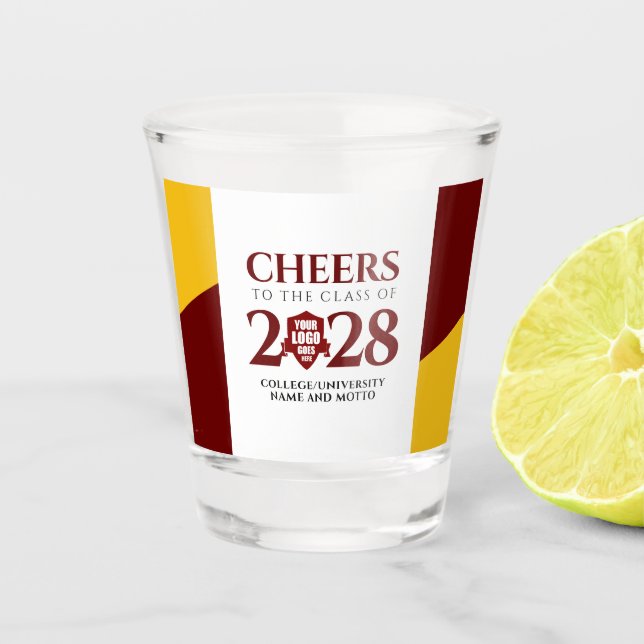Copo De Shot Graduação da Universidade da Faculdade de Escola D (Frente)