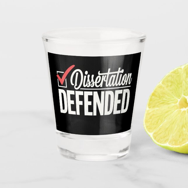 Copo De Shot Graduação de Formando PhD Defendida por Dissertaçã (Frente)