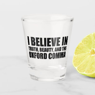Copo De Shot Gramática Engraçada Oxford Comma