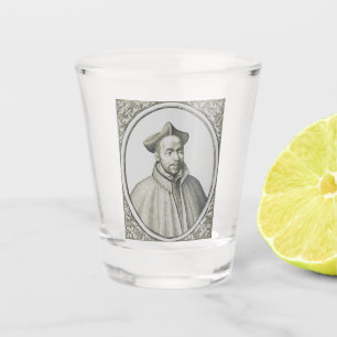 Copo De Shot Gravura de São Inácio de Loyola Arte Antiga