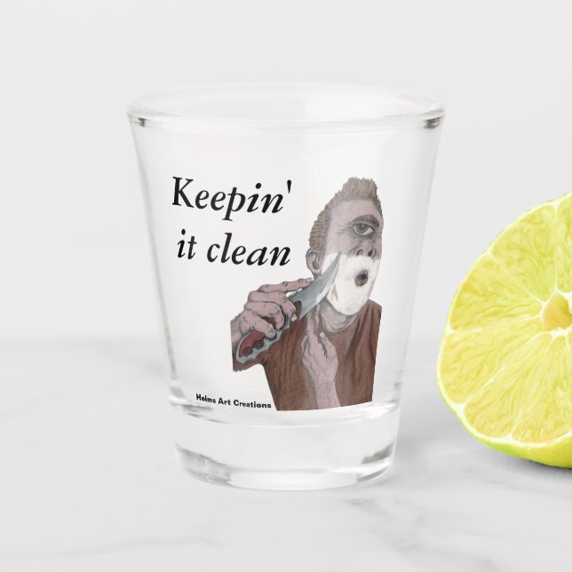 Copo De Shot Grego Ciclops Knife Shave Fantasy Art Shot Glass (Frente)