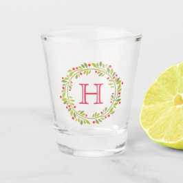 Copo De Shot Grinalda de Folhas Botânicas Clássicas Personaliza