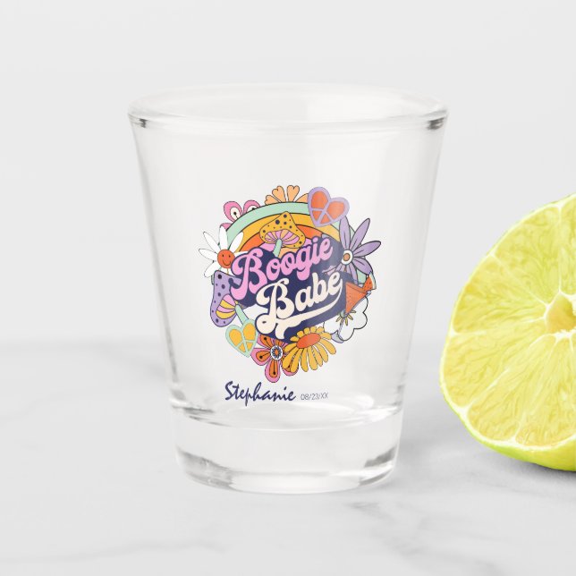 Copo De Shot Groovy 70s Bachelorette Boogie Babe ID929 (Frente)