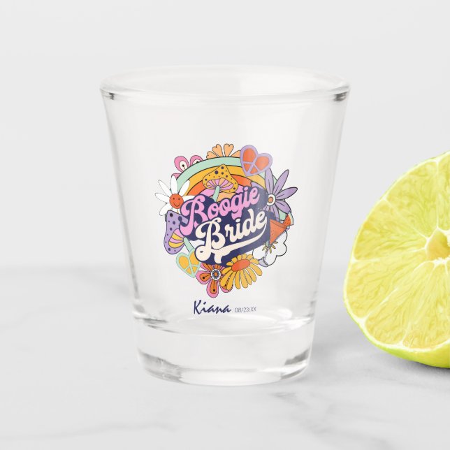 Copo De Shot Groovy 70s Bachelorette Boogie Bride ID929 (Frente)