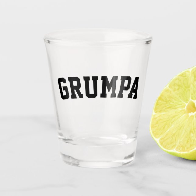 Copo De Shot Grumpa Funny Novelty Grumpy Avô Graphic Black (Frente)