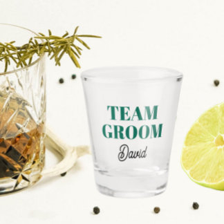 Copo De Shot Grupo de Casamento Verde Emerald Personalizado