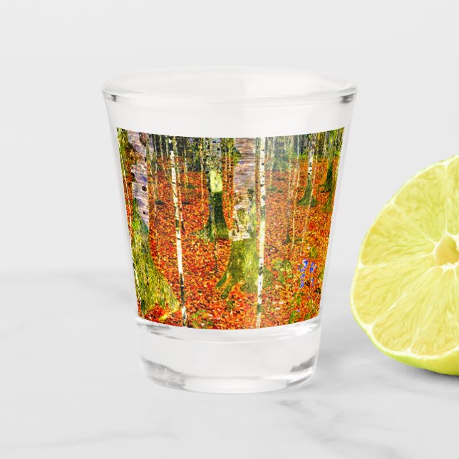 Copo De Shot Gustav Klimt Birch Trees (Frente)