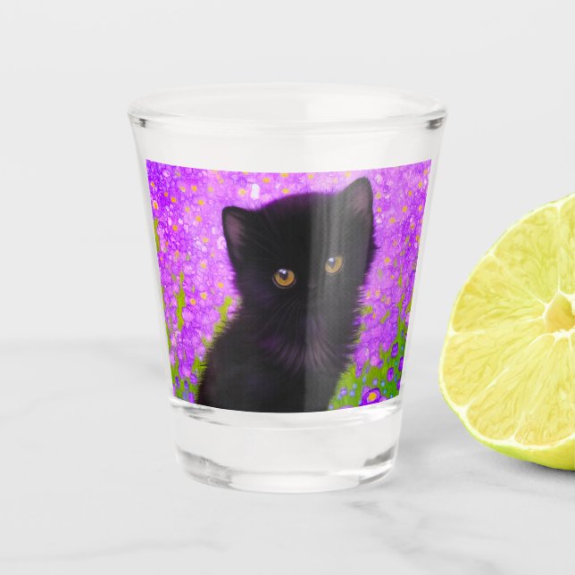 Copo De Shot Gustav Klimt Cat (Frente)