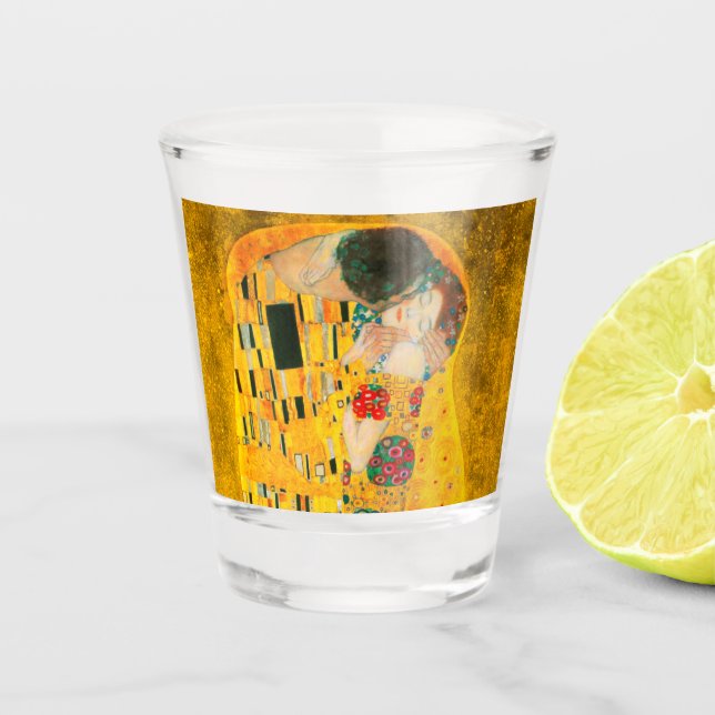 Copo De Shot Gustav Klimt O Beijo (Frente)