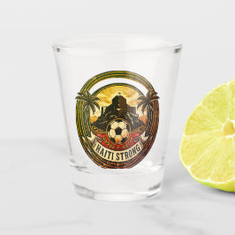 Copo De Shot Haiti Forte Insígnia de Futebol Distressed Vintage