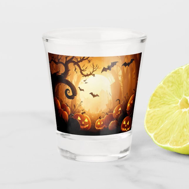 Copo De Shot Halloween/Bat/Pumpkin/Fall (Frente)