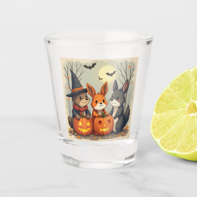 Copo De Shot Halloween Bunny Trio - Halloween Edition (Frente)
