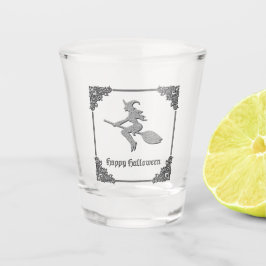 Copo De Shot Halloween da Bruxa Voadora Silver
