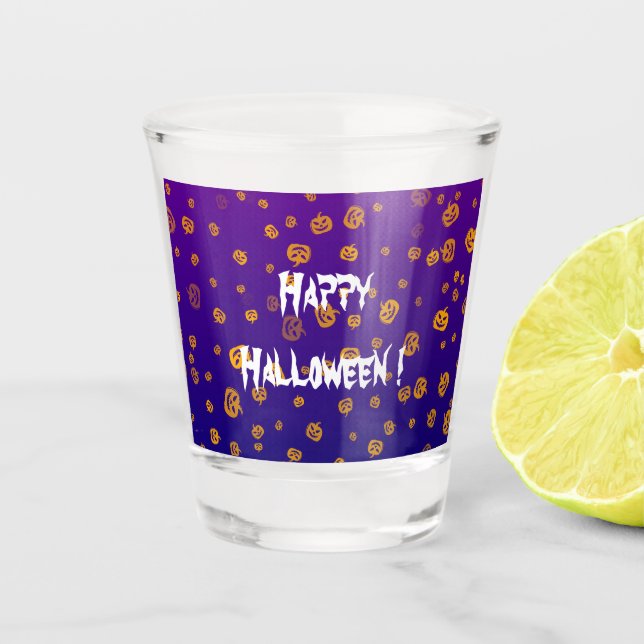 Copo De Shot Halloween Jack Pumpkins (Frente)