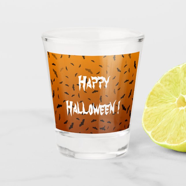 Copo De Shot Halloween - Morcegos (Frente)