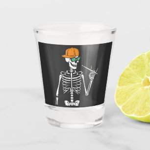 Copo De Shot Halloween Skeleton Rock Hand Jogando Tambores